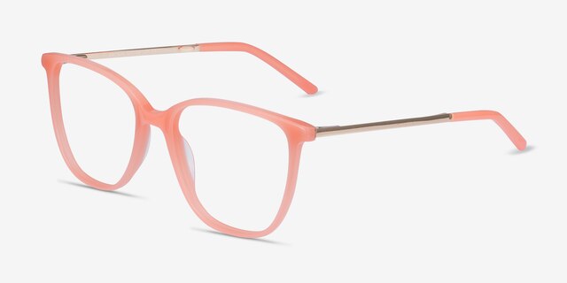 Aroma Coral Acetate-metalEyeglass Frames from EyeBuyDirect, Angle View
