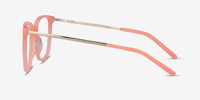 Aroma Coral Acetate-metalEyeglass Frames from EyeBuyDirect, Side View