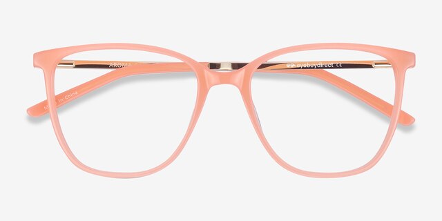 Aroma Coral Acetate-metalEyeglass Frames from EyeBuyDirect, Closed View