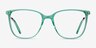 Aroma Emerald Green Acetate-metalEyeglass Frames from EyeBuyDirect, Front View