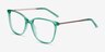 Aroma Emerald Green Acetate-metalEyeglass Frames from EyeBuyDirect, Angle View