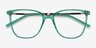 Aroma Emerald Green Acetate-metalEyeglass Frames from EyeBuyDirect, Closed View