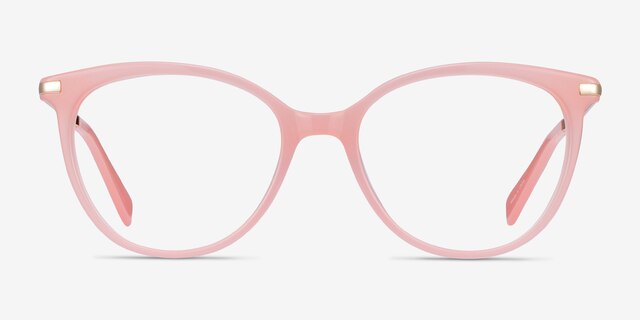 Attitude Coral Acetate-metalEyeglass Frames from EyeBuyDirect, Front View