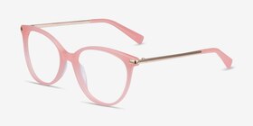 Attitude Coral Acetate-metal Montures de lunettes de vue d'EyeBuyDirect, Vue d'Angle