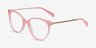 Attitude Coral Acetate-metalEyeglass Frames from EyeBuyDirect, Angle View