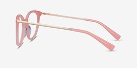 Attitude Coral Acetate-metal Montures de lunettes de vue d'EyeBuyDirect, Vue de Côté