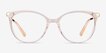Attitude Clear Melon Acetate, MetalEyeglass Frames from EyeBuyDirect, Front View