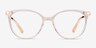 Attitude Clear Melon Acetate-metalEyeglass Frames from EyeBuyDirect, Front View