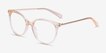 Attitude Clear Melon Acetate, MetalEyeglass Frames from EyeBuyDirect, Angle View