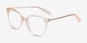 Attitude Clear Melon Acetate-metalEyeglass Frames from EyeBuyDirect, Angle View