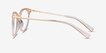 Attitude Clear Melon Acetate, MetalEyeglass Frames from EyeBuyDirect, Side View