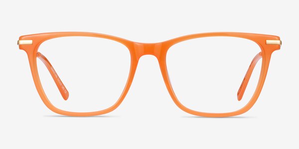 Sebastian Orange Acetate-metal Montures de lunettes de vue