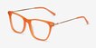 Sebastian Orange Acetate, MetalEyeglass Frames from EyeBuyDirect, Angle View