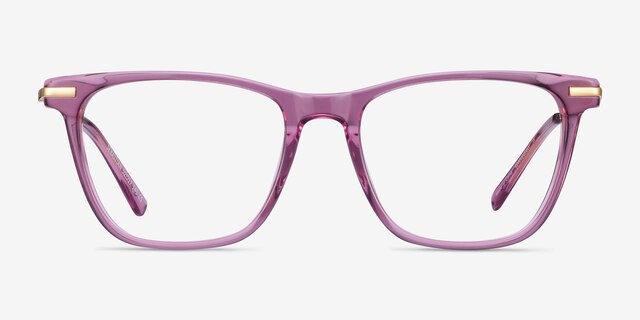 Sebastian Purple Acetate-metalEyeglass Frames from EyeBuyDirect, Front View