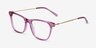 Sebastian Purple Acetate-metalEyeglass Frames from EyeBuyDirect, Angle View