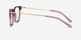 Sebastian Violet Acetate-metal Montures de lunettes de vue d'EyeBuyDirect, Vue de Côté