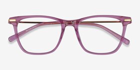 Sebastian Violet Acetate-metal Montures de lunettes de vue d'EyeBuyDirect, Vue Rapprochée