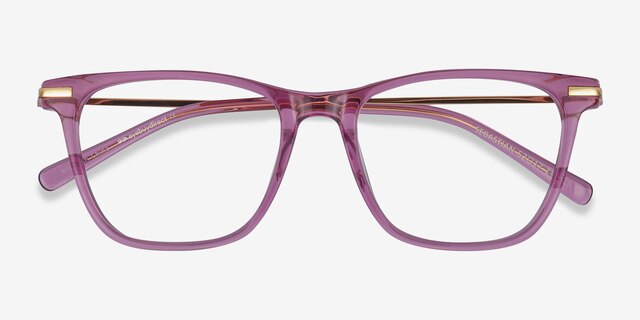 Sebastian Purple Acetate-metalEyeglass Frames from EyeBuyDirect, Closed View