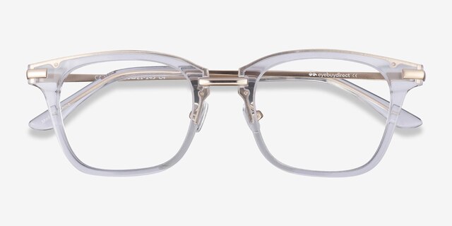 Candela Clear Acetate-metalEyeglass Frames from EyeBuyDirect, Closed View