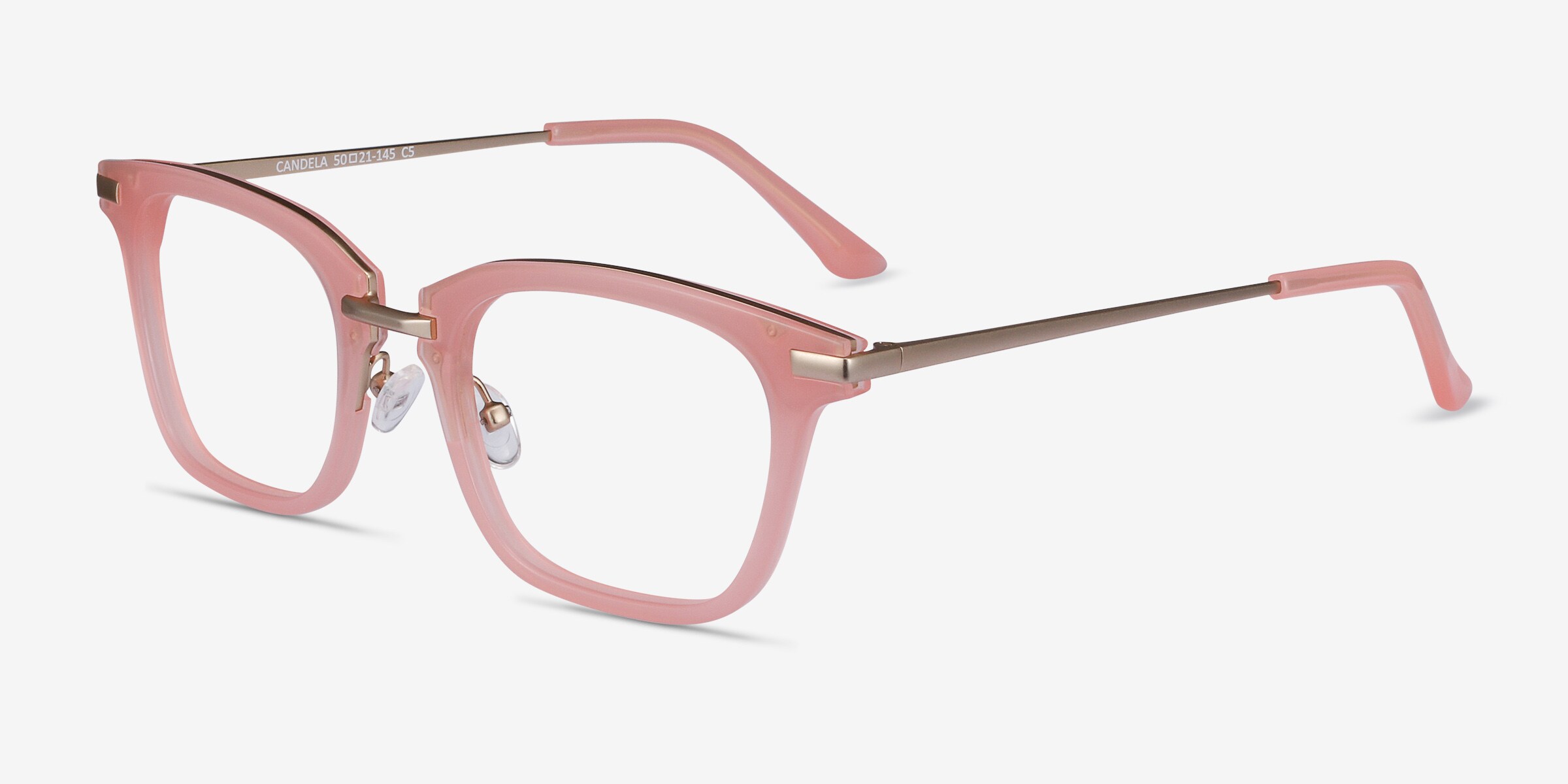 Candela Square Gray Floral Glasses for Women | Eyebuydirect