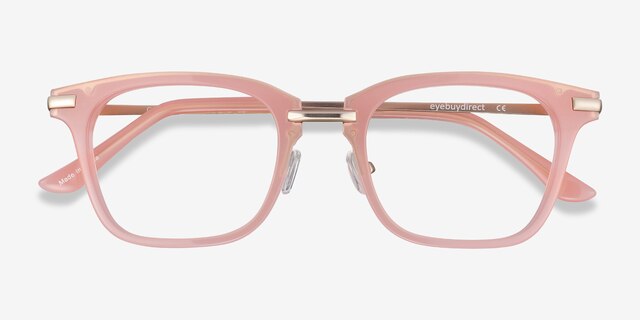 Candela Pink Acetate-metalEyeglass Frames from EyeBuyDirect, Closed View
