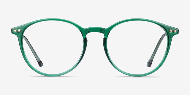 Amity Emerald Green Plastic-metalEyeglass Frames from EyeBuyDirect, Front View