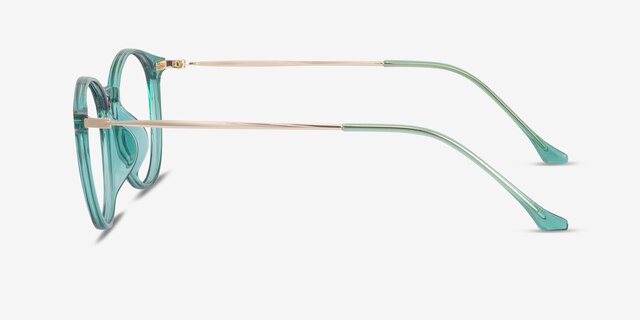 Amity Emerald Green Plastic-metalEyeglass Frames from EyeBuyDirect, Side View