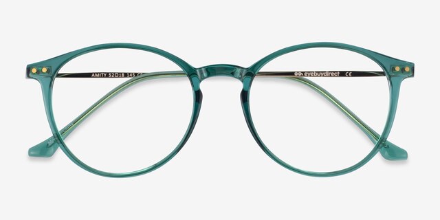 Amity Emerald Green Plastic-metalEyeglass Frames from EyeBuyDirect, Closed View