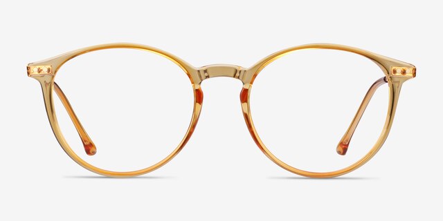 Amity Orange Plastic-metalEyeglass Frames from EyeBuyDirect, Front View