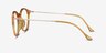 Amity Orange Plastic-metalEyeglass Frames from EyeBuyDirect, Side View
