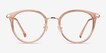 Hollie Clear Melon Plastic, MetalEyeglass Frames from EyeBuyDirect, Front View