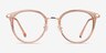 Hollie Clear Melon Plastic-metalEyeglass Frames from EyeBuyDirect, Front View