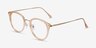 Hollie Clear Melon Plastic-metalEyeglass Frames from EyeBuyDirect, Angle View