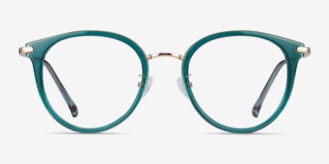 Hollie Teal Plastic-metalEyeglass Frames from EyeBuyDirect, Front View