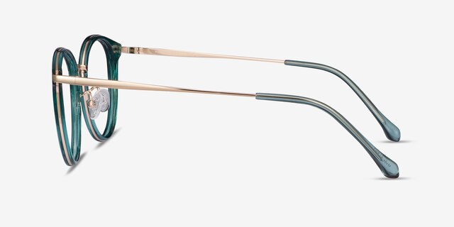 Hollie Teal Plastic-metalEyeglass Frames from EyeBuyDirect, Side View