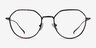 Huxley Tortoise  Gunmetal MetalEyeglass Frames from EyeBuyDirect, Front View