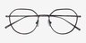 Huxley Tortoise  Gunmetal MetalEyeglass Frames from EyeBuyDirect, Closed View