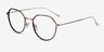 Huxley Tortoise  Golden MetalEyeglass Frames from EyeBuyDirect, Angle View