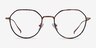 Huxley Tortoise  Bronze MetalEyeglass Frames from EyeBuyDirect, Front View