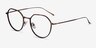 Huxley Tortoise  Bronze MetalEyeglass Frames from EyeBuyDirect, Angle View