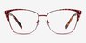 Signora Red Acetate-metalEyeglass Frames from EyeBuyDirect, Front View