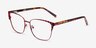 Signora Red Acetate-metalEyeglass Frames from EyeBuyDirect, Angle View