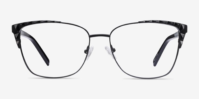 Signora Black Acetate-metalEyeglass Frames from EyeBuyDirect, Front View
