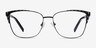 Signora Black Acetate-metalEyeglass Frames from EyeBuyDirect, Front View
