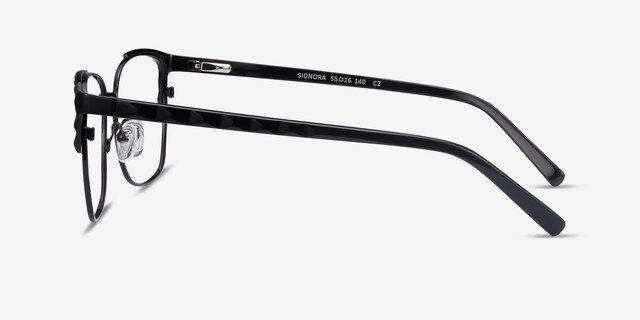 Signora Black Acetate-metalEyeglass Frames from EyeBuyDirect, Side View
