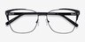 Signora Black Acetate-metalEyeglass Frames from EyeBuyDirect, Closed View