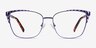 Signora Purple Acetate-metalEyeglass Frames from EyeBuyDirect, Front View