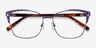Signora Purple Acetate-metalEyeglass Frames from EyeBuyDirect, Closed View