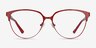 Marigold Red & Leopard Acetate-metalEyeglass Frames from EyeBuyDirect, Front View
