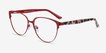 Marigold Red & Leopard Acetate, MetalEyeglass Frames from EyeBuyDirect, Angle View